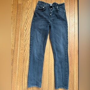 AGOLDE High-Rise Button-Fly Jeans